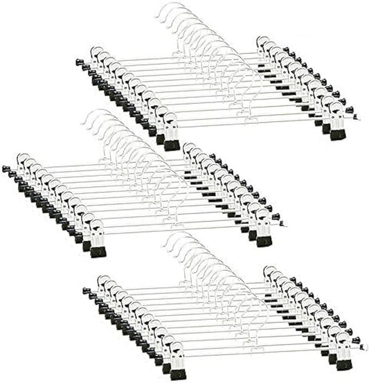 GoodtoU Skirt Hangers with Clips - Pants Hangers 36 Pack Metal Hangers for Pants Jeans Skirt Clip Hangers for Pants Heavy Duty