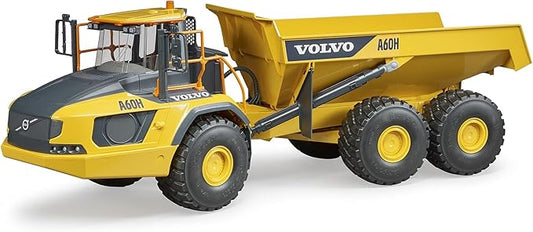 Bruder Volvo A60H Hauler for Construction Pretend Play Indoors, Outdoors, in Sand and Snow, 02455