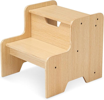 Melissa & Doug Kids Wooden Step Stool - Light Natural Finish