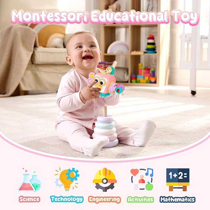 OSIMILY Toys for 1 Year Old Girl, Busy Cube Gift for 1 Year Old Girl,Sensory Toys for Toddlers 1-3,Fine Motor Skills Educational Toys,Birthday Gift for Baby Aged 6, 9, 10, 12, 18 Months