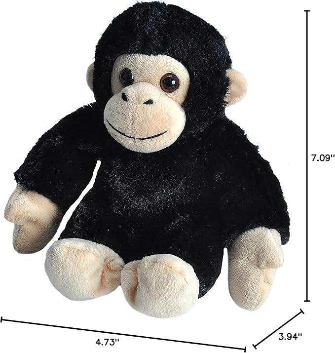 Wild Republic Chimp Plush, Stuffed Animal, Plush Toy, Gifts for Kids, Hug’EMS 7 Inches