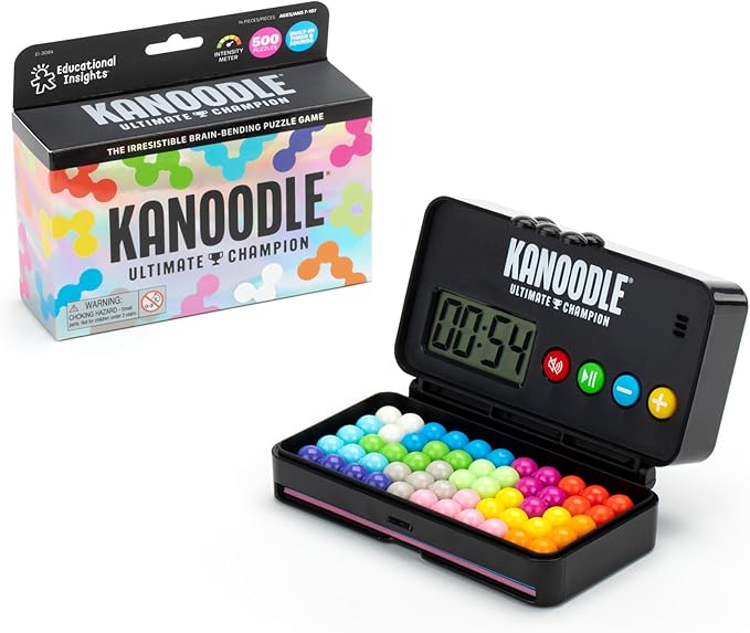 Educational Insights Kanoodle® Ultimate Champion 3D - Brain Teaser Puzzle Game, Featuring 500 Challenges, Gift for Ages 7+