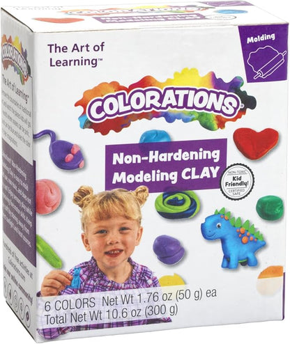 Non-Hardening Clay - 24 Sets of 6, Smooth, Colorful and Fun