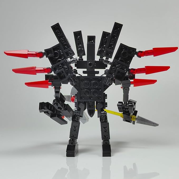 Skibid Toilet Building Block Set, Mini Titan Speaker with Axe Skibid Building Brick for Adults Fans 194PCS Blocks