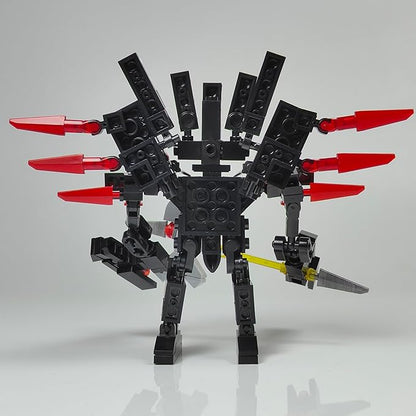 Skibid Toilet Building Block Set, Mini Titan Speaker with Axe Skibid Building Brick for Adults Fans 194PCS Blocks