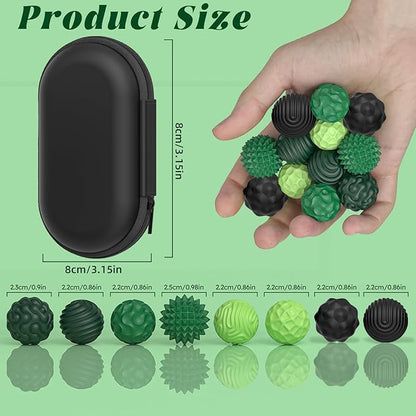 Silicone Magnetic Balls, Fidget Toys for Adults & Teens, 8PCS Stress Balls Sensory Toy, Quiet Magnet Desk Fidgets with Textured, ADHD Anxiety Relief Items, Fun Stocking Suffers Gifts
