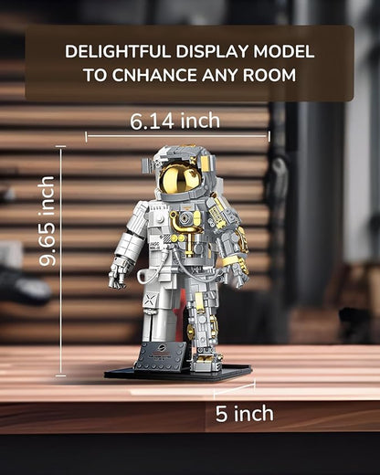 Kimiangel Astronaut Building Block Sets, Building Sets for Adults, Space Astronaut Building Block Set, 966 Pcs Astronaut Building Set for Adults