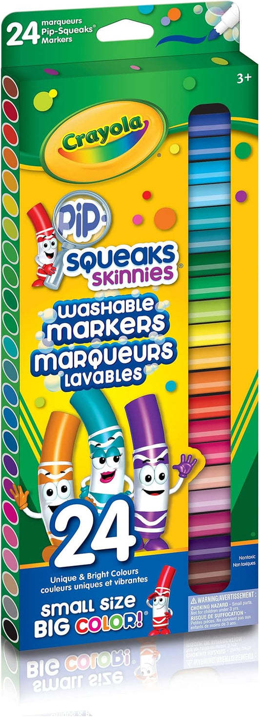 KS Crayola 24 Pip-Squeaks Skinnies Fine Line Washable Markers