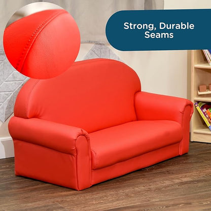 Children's Factory As We Grow Toddler Sofa, Flexible Seating for Daycare or Preschool, Kids Reading Couch, Playroom Furniture, Red