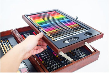 Art 101 Deluxe Classic Drawing Kit, Brown, 170 Pieces (54170)