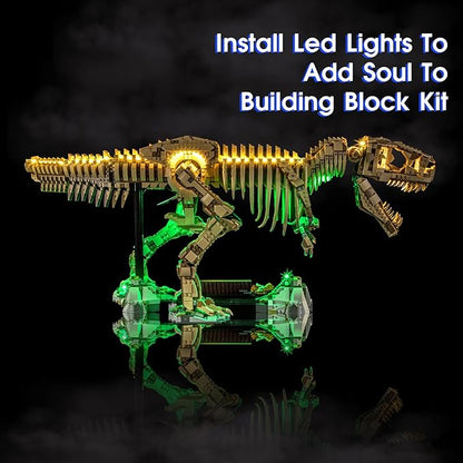 Vaodest Led Light for Lego 76968 Dinosaur-Fossils: Tyrannosaurus-rex Building Blocks Model,Design and Configuration Compatible with Model 76968(Led Light Only, Not Building Block Kit)