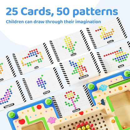 Magnetic Color and Number Maze, Montessori Toys, Toddler & Kids Games Designed for Preschool Learning Activities, Enhancing Fine Motor Skills & Cognitive Growth, 3+ Year Old Birthday Gift