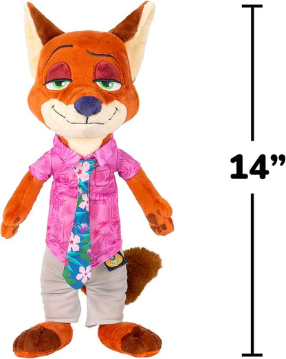 Disney’s Zootopia 2 14” Feature Plush Nick Wilde - 10+ Sounds and Phrases - Plush Toys for Kids and Preschoolers - Suitable for Ages 3+