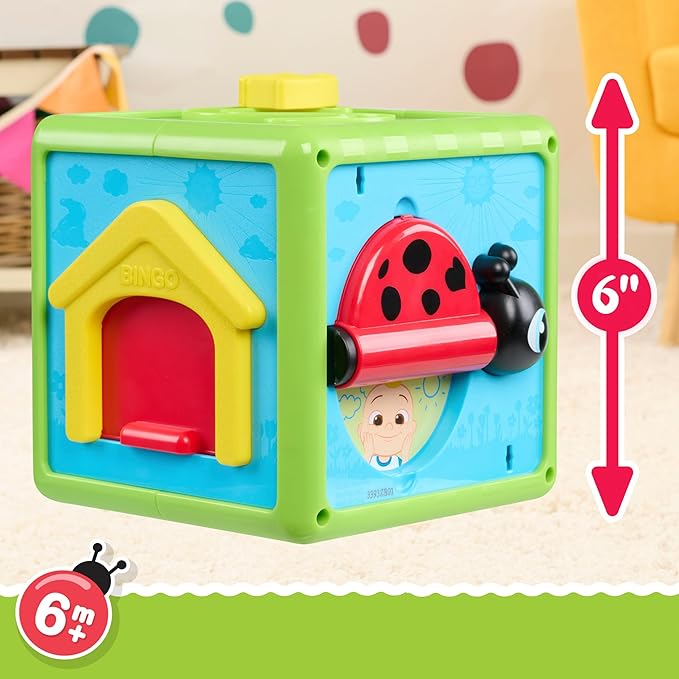 Just Play CoComelon 6-inch Busy Block, Educational and Early Learning Activity Cube, Kids Toys for Ages 06 Month