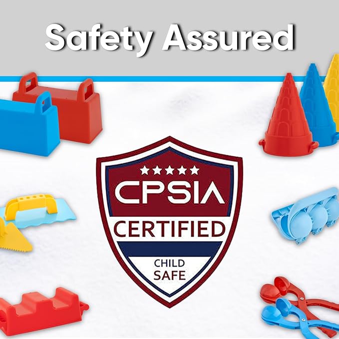 Superio Snow Brick Maker Igloo Fort Block Form Outdoor Winter Snow Toys Sand Castle Building Kit for Adults and Kids Sandbox, Beach, Sand Toys (Blue, 6)