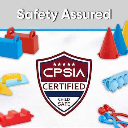 Superio Snow Brick Maker Igloo Fort Crenellated Block Form Outdoor Winter Snow Toys Sand Castle Building Kit for Adults and Kids Sandbox, Beach, Sand Toys (Red, 6)