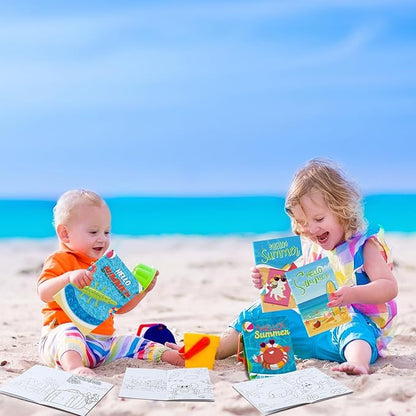 Estune 40 Pcs Coloring Books Summer Beach Party Favor for Kids Coloring Book Set Mini Small Coloring Books Goodie Bag Stuffers Gift Classroom Home
