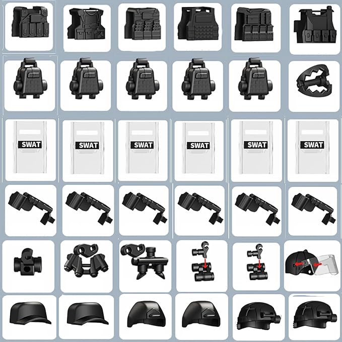 Military Base Army Base Building Blocks Sets WW2 Battle Brick Armory Swat Team Weapons Pack Toys Compatible with Major Brands Bricks(568 Pcs)