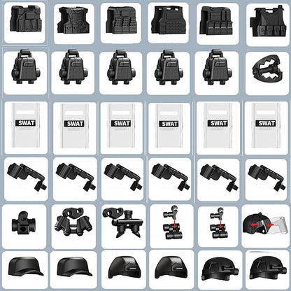 Military Base Army Base Building Blocks Sets WW2 Battle Brick Armory Swat Team Weapons Pack Toys Compatible with Major Brands Bricks(568 Pcs)