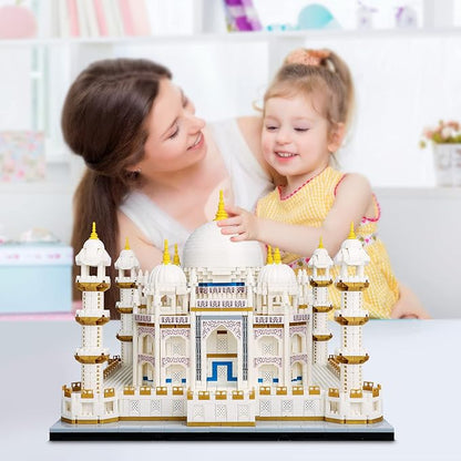 QLT Micro Mini Blocks Taj Mahal Architecture Building Toy Display Famous Architecture Model Kit for Adults and Kids Christmas Birthday Gift (4036 Pieces)