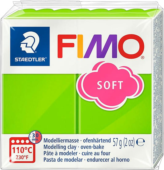 Staedtler FIMO Soft Polymer Clay - -Oven Bake Clay for Jewelry, Sculpting, Crafting, Apple Green 8020-50