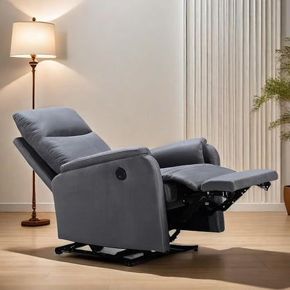 Recliner Chairs for Adults, Power Lift Recliner Chair, Ergonomic Recliner Chair with USB, Classic Single Sofa with Footrest, Lazy Boy Recliner Chair, Recliner Single Chair Living Room,Grey