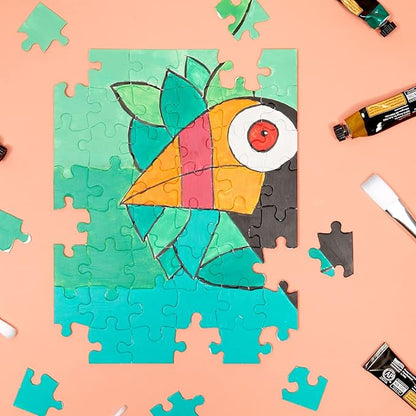 Juvale 36 Pack Blank Puzzles to Draw On, 8.5x11 Make Your Own Jigsaw Puzzle for Kids DIY, Arts and Crafts Projects (48 Pieces Each)