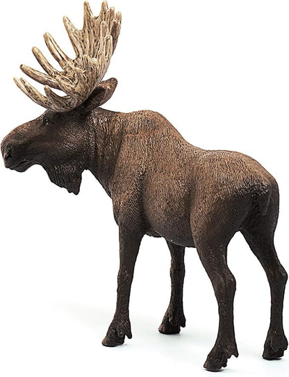 Schleich Wild Life Moose Bull Figurine - Wild Animal Toy Figurine, Durable for Education and Imaginative Play for Boys and Girls, Gift for Kids Ages 3+