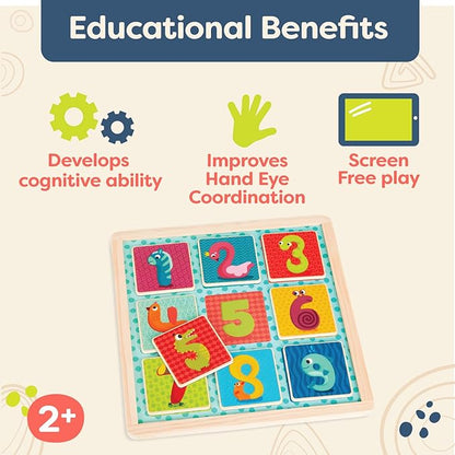B. toys- Count n’ Doodle- Magnetic Number Puzzle – Wooden Puzzle – Chalkboard Side – 2-in-1 Puzzle & Drawing Board- 2 Years +