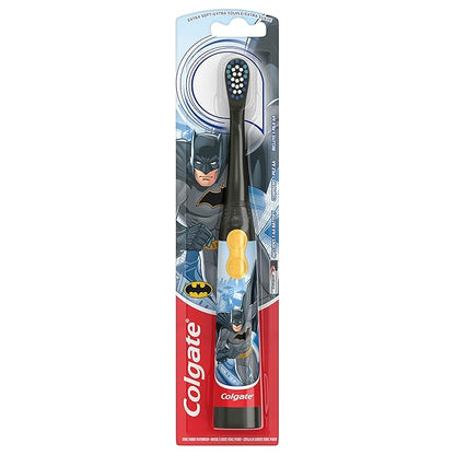 Colgate Kids Battery Powered Toothbrush, Batman, Extra Soft Toothbrush, Ages 3 and Up, 1 Pack, Colors May Vary & Kids Bluey Toothpaste with Fluoride, Fights Cavities, Mild Fruit Flavor, Sugar Free