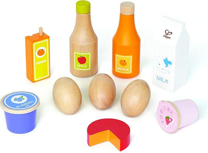 Hape Healthy Basics Kid's Wooden Play Kitchen Accessories Food Set