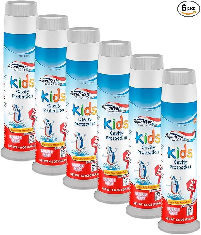 Aquafresh Kids Cavity Protection Toothpaste 4.6oz (6 Pack)