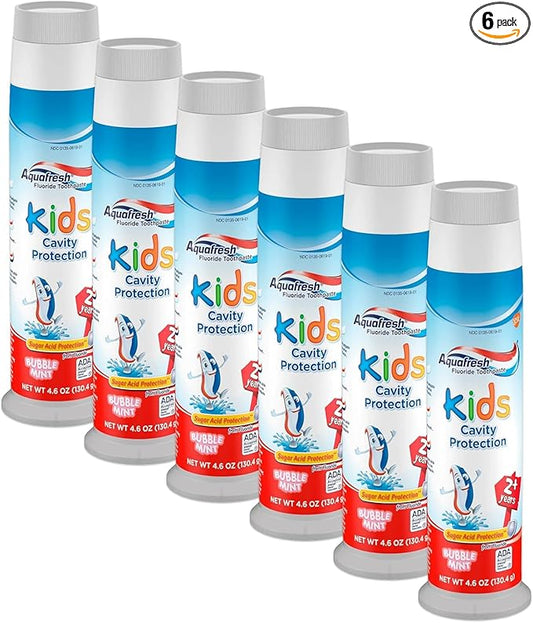 Aquafresh Kids Cavity Protection Toothpaste 4.6oz (6 Pack)