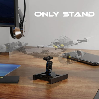 (2 Pack) Display for Lego X-Wing Fighter 75301 Building Kits, Bracket for Lego Mando N-1 Fighter 75325, Multifunctional Stand for Lego TIE Bomber 75347