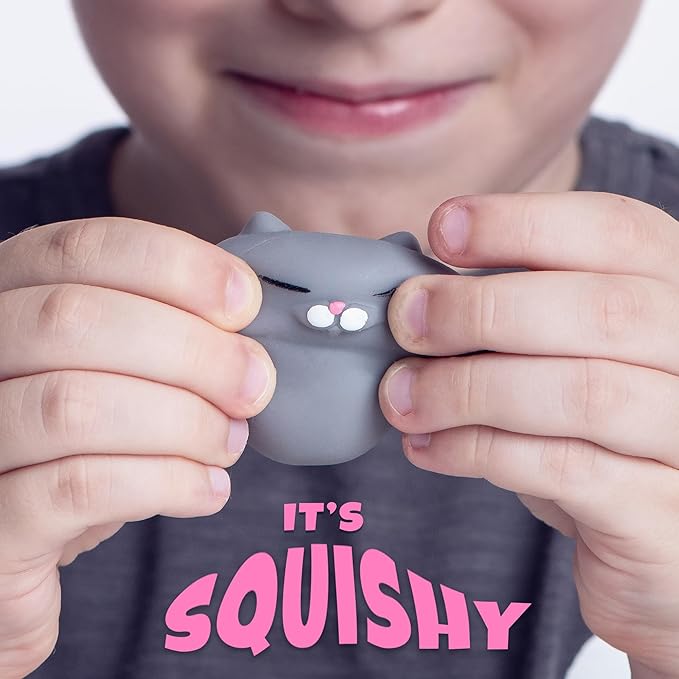 Nutty Toys Squishy Cat Set - 2" Soft Silicone Kawaii Kitties, Top Stress Relief Toy 2026, Unique Kids & Adults Egg Filler Gift Idea, Best Teenage Girl, Teen Boy & Tween Easter Basket Stuffers Present