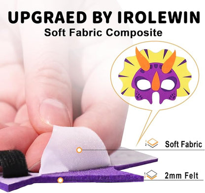 iROLEWIN Dinosaur-Costume for Kids Dragon Cape Mask as Boys Girls Dino Dress-Up Clothes for Play Toys Birthday Party Gifts