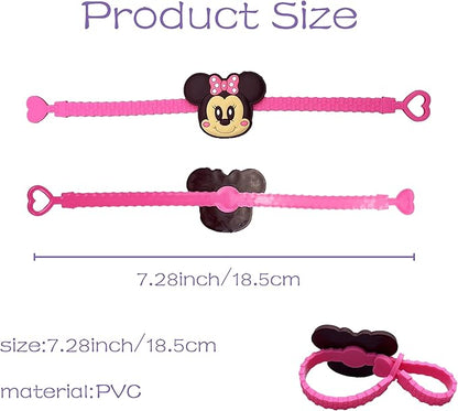 15Pack Rubber Bracelets Wristband Bracelets for Birthday Party Supplies Favors Prize Rewards (15)