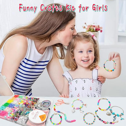 leitait Girls Toys Bracelet Making Kit -3400pcs Beads for Charm Jewelry Making Kit Supplies, Unicorn/Mermaid Crafts Birthday Christmas Gifts for Girls Ages 5 6 7 8 9 10 11 12 Years Old