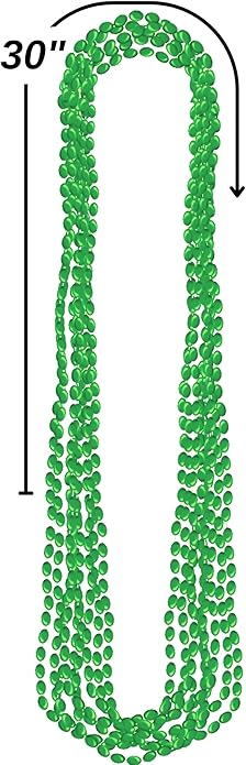 Silver Metallic Bead Necklaces, Party Accessory, 48 Ct.