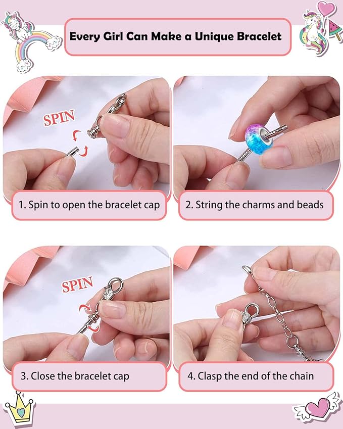 Advent Calendar 2024 Girls Unicorn Charm Bracelets Making Kit, 24 Days of Christmas Advent Calendars for Teens Kids Age 6-12, Unicorns Gifts for Girls 6 7 8-10 Girl Craft Toys Countdown Calender.