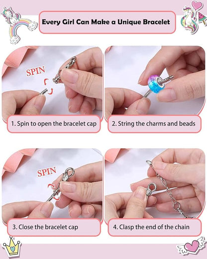 Advent Calendar 2024 Girls Unicorn Charm Bracelets Making Kit, 24 Days of Christmas Advent Calendars for Teens Kids Age 6-12, Unicorns Gifts for Girls 6 7 8-10 Girl Craft Toys Countdown Calender.
