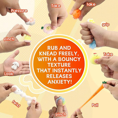 11pcs Squishy Pack,Fidget Toys Include taba Squishies Party Favors for Kids 4-8 8-12 Treasure Box Toys for Classroom Birthday Xmas Gifts for Girls Boys Goodie Bag Stocking Stuffers for Teens