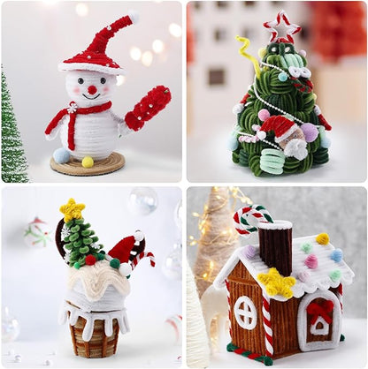 Caydo 200 Pieces White Pipe Cleaners Craft Chenille Stems for DIY Art Creative Crafts Party Decorations (12 Inch x 6 mm)