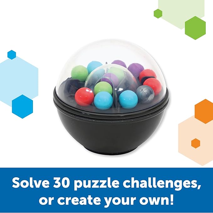 Learning Resources Scramboozle Puzzle Ball - 3D Brain Teasers and Puzzle Games for Kids and Adults, Puzzle Sort Ball Game, Easter Basket Stuffers For Teens, Ages 6+