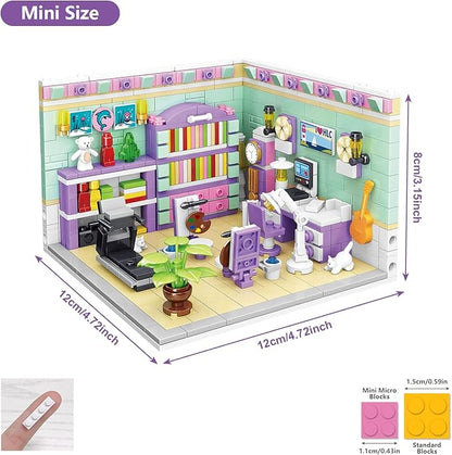Friends House Building Block Sets, Girls Mini Study Fitness Room Friendship Playhouse Apartment Bricks Kit Birthday for Adults Kids 8-12 6-12 10-12 7-9 (623 PCS)