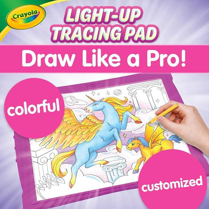 Crayola Light Up Tracing Pad - Pink, Art Kit for Kids, Kids Toys & Games, Light Box, Gifts for Girls & Boys, 6+ [Amazon Exclusive]