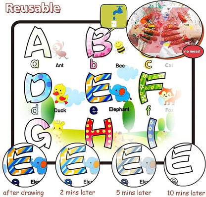 hapray Magic Water Paint Coloring Books for Toddler, Art Toys Age 2-4, Educational Learning Doodle Toy, Gifts for Girl Boy 3 2 1+ Year (Alphabet Transportation 2 Pack)