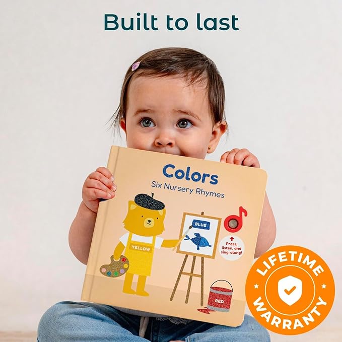 Cali's Books Colors Book for Toddlers 1-3 - Musical Books for Kids, Interactive Talking Baby Sound Book, Educational Song Learning Toys, Sing and Learn Music Toy for Babies