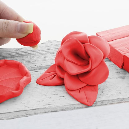 BAZIC Modeling Clay Red Color 1 LB, Light Dough Art Craft, Non Toxic Gift for Artist Kids Toddler Boys Girls, Bulk for Classroom, 1-Pack