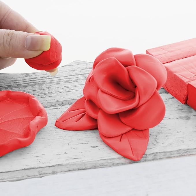 BAZIC Modeling Clay Red Color 1 LB, Light Dough Art Craft, Non Toxic Gift for Artist Kids Toddler Boys Girls, Bulk for Classroom, 24-Pack